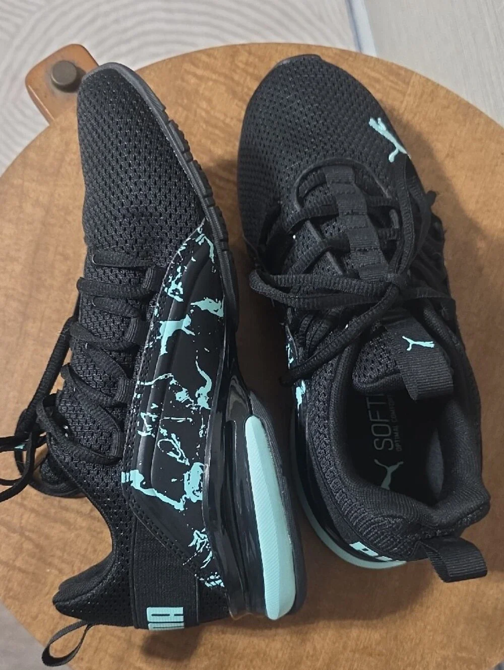 Puma Black & Aqua Women's Athletic Sneakers